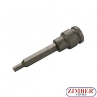 Impact Bit Socket | length 100 mm | 12.5 mm (1/2") Drive | internal Hexagon 6 mm, 4286  - Bgs technic.