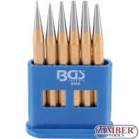 Drift Punch / Center Punch Set | 120 mm | 1 - 5 mm | 6 pcs. - 9409 - BGS technic