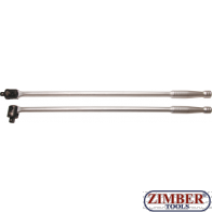Flexible Handle external square 12.5 mm (1/2") 610 mm (ZB-267) -  BGS technic