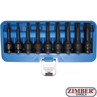 Impact Bit Socket Set | 12.5 mm (1/2") Drive | T-Star (for Torx) T20 - T70 | 9 pcs.-5480- BGS technic.
