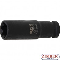 Impact Socket E-Type, deep | 12.5 mm (1/2") Drive | E22 mm - 5204 -22 - BGS- technic.
