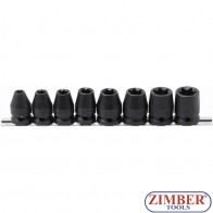 Impact Socket Set E-Star | 12.5 mm (1/2") Drive | E10 - E24 mm | 8 pcs.- 9779 - BGS- technic.