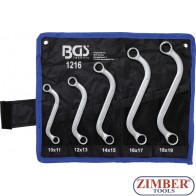 Double Ring Spanner Set | S-Type | 10 x 11 - 18 x 19 mm | 5 pcs.1216  - BGS technic.