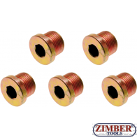 Vijci za ispuštanje ulja M17 x 1,5 mm | 5-dijelni (126-SM17) - BGS technic 