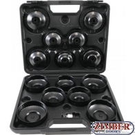 Oil Filter wrench set 10 mm (3/8") drive 14 pcs. (91036) - BGS technic