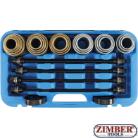 Pull and Press Sleeve Kit with 4 Spindles 26 pcs, 67302 - BGS technic.