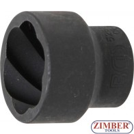 Twist Socket (Spiral Profile) / Screw Extractor | 12.5 mm (1/2") Drive | 27 mm - 5268-27 - BGS technic.