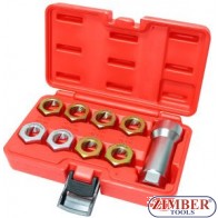 Twist Axle Spindle Rethreading Set 9 pcs, ZL-7145t - ZIMBER TOOLS