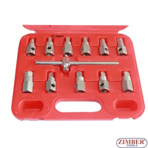 12PCS QUADRILATERAL AND HEX OIL DRAINER, ZT-04177 - SMANN TOOLS.