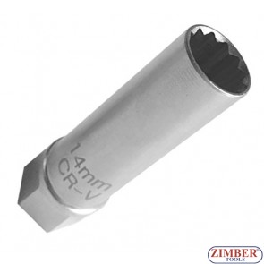 Spark Plug Socket -3/8"Drive, 12mm, 12 points (ZR-04SPSTM3812) - ZIMBER-TOOLS