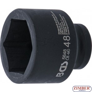 Impact Socket, Hexagon | 20 mm (3/4") | 48 mm 5648 - BGS technic.