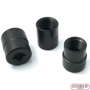 Emergency Lug Nut Remover Socket , 3-Pcs - ZR-36NREL03- ZIMBER-TOOLS