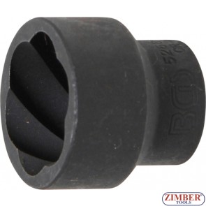 Twist Socket (Spiral Profile) / Screw Extractor | 12.5 mm (1/2") Drive | 27 mm - 5268-27 - BGS technic.