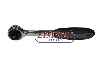 Reversible ratchet handle features a 72 teeth, 1/4" (ZR-04RHRH1401) - ZIMBER TOOLS