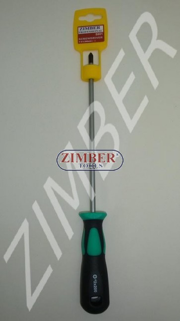 Hammer Pozidriv screwdrivers 6 Х 200 (ZL-S601 6X200 (+)) - ZIMBER TOOLS