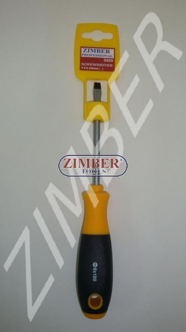 Slotted screwdrivers 6 Х 100 (ZL-S600 6X100 (-)) - ZIMBER TOOLS
