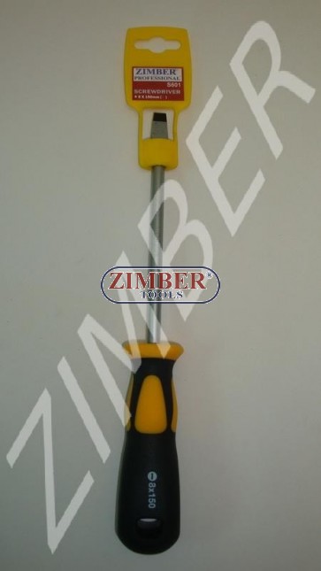 Slotted screwdrivers 8 Х 150 (-)  ( ZL-S601 8X150 (-) ) - ZIMBER TOOLS