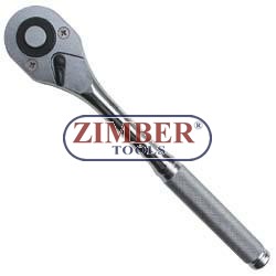 Reversible ratchet handle features a 24 teeth, 1/2" (ZL-4024Q) - ZIMBER TOOLS