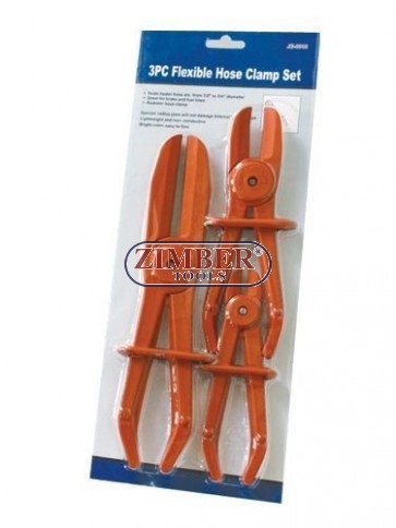 3pcs Flexible Hands Brake Hose Pipe Clamp Plier Set Flexi Hose Radiator Tool, ZT-04072 - SMANN TOOLS.