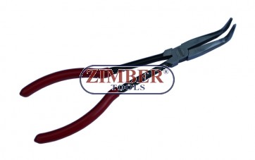 Extra Long Needle Nose Pliers-Bent 90°280mm. 11" , ZR-19PLNNB1101 - ZIMBER-TOOLS.
