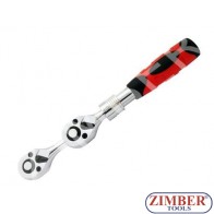 1/4"Dr.Extendable Ratchet Handle  72teeth, 150-200мм - (ZR-04RHE14) - ZIMBER TOOLS