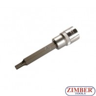 1/2" Hex socket bit 100mmL 5mm (ZB-4260) - BGS
