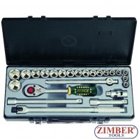 Zestaw kluczy nasadowych 1/2", 24 szt., (4243S) - FORCE