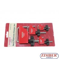 Fluid Line Clamp Set 4pc , ZR-36FLCS04 - ZIMBER TOOLS.