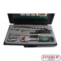 Zestaw kluczy nasadowych 1/4", 4-14mm, 19 szt., (2203-5) - FORCE