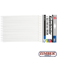 Cable Tie Assortment white 8.0 x 400 mm 30 pcs. (80774) - BGS technic
