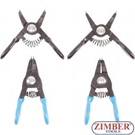 Circlip Pliers Set for small Circlips 80 mm | 4 pcs.- 444 - BGS technic.