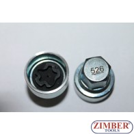 Locking Wheel Nut Key 526 VAG-VW Golf Passat T4- Seat Audi Skoda 526- ZIMBER TOOLS