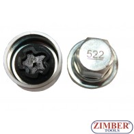 Locking Wheel Nut Key 522 B 17mm VW Golf Passat T4, Skoda -522- ZIMBER TOOLS