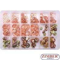 Oil Drain Plug Screws and Aluminium Seal Ring Assortment | 534 pcs.8119- Bgs technic.