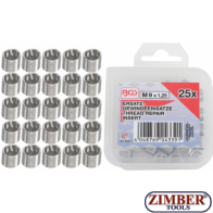 Replacement Thread Inserts | M9 x 1.25 mm | 25 pcs -  9435-1 - BGS-technic.
