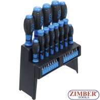 Screwdriver Set | with Bit Assortment | in a Plastic Stand | 29 pcs. - 6825 - BGS technic.