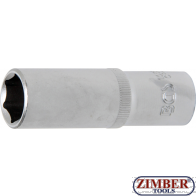 Socket, Hexagon, deep 12.5 mm 1/2" Drive 17 mm (10557) - BGS technic