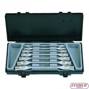 Hinged socket wrench set 7pc. (5074) - FORCE