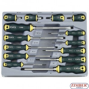Screwdriver Slotted & Phillips set 14pc.2142 - FORCE. 