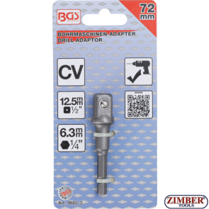 Electric Drill Adaptor | 6.3 mm (1/4") Drive / 12.5 mm (1/2")|9685-3 - BGS technic.