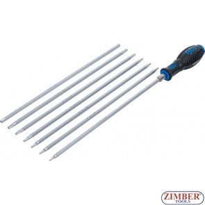 Screwdriver Set with interchangeable Blades | T-Star (for Torx) / TS-Star (for Torx Plus) | 8 pcs. - 2325 - BGS technic