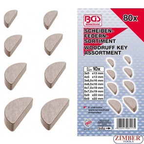 Woodruff Key Assortment | 80 pcs. (8117) - BGS technic