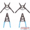 Circlip Pliers Set for small Circlips 80 mm | 4 pcs.- 444 - BGS technic.