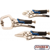 Mini Locking Grip Pliers Set 3 pcs. (4499) - BGS technic