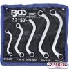 S-Type Double Ring Spanner Set | Inch Sizes | 3/8" - 3/4" | 5 pcs. - 32150 - BGS technic.