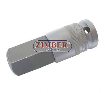 Bit-Einsatz | Länge 70 mm | Antrieb Innenvierkant 12,5 mm (1/2") | Innensechskant 22 mm (ZB-4295) - BGS technic