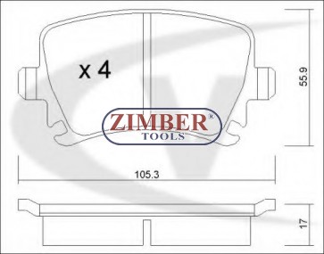 НАКЛАДКИ ЗАДНИ К-Т AUDI, SEAT, VW - LPR