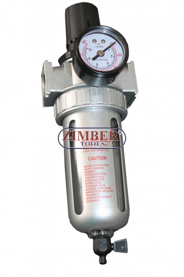 Kompressor Druckluftfilter Druckluft Filter Wasserabscheider Druckminderer  - ZR-11FRS12 - ZIMBER TOOLS