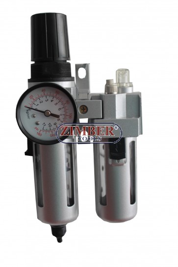 Druckluft-Filter/Öler-Einheit mit Druckregler - ZR-11ACUFRL1201 - ZIMBER TOOLS