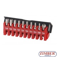 10pc Five-sided star temperproof bit set - 1/4" Force 21013     